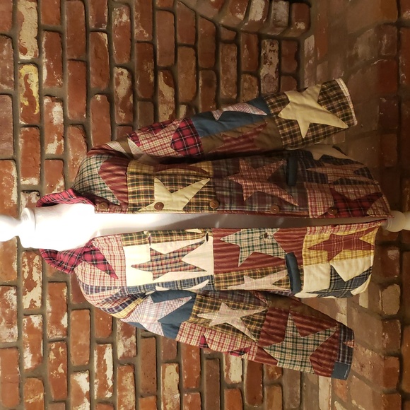 Patch Magic Jackets & Blazers - Patchwork Star Quilted Jacket-Vintage Reversible